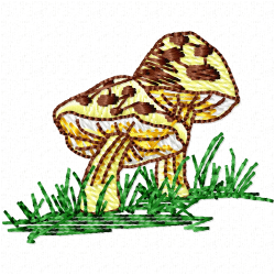 Mushroom Embroidery Design 12 Mushroom Embroidery Design 12